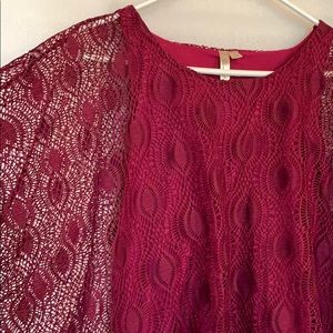 Chenault Burgundy Layered Tank